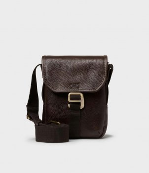 Saddler Kean messengerbag mörkbrun