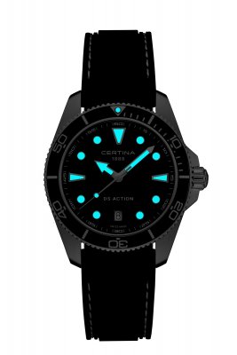 Certina DS Action 40mm quartz gummiband