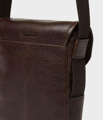 Saddler Kean messengerbag mörkbrun