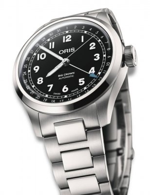 Oris big crown pointer date svart
