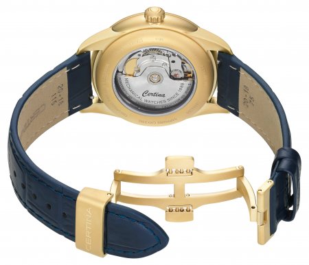 DS-1 Big Date Powermatic 80, guld, blått crocco