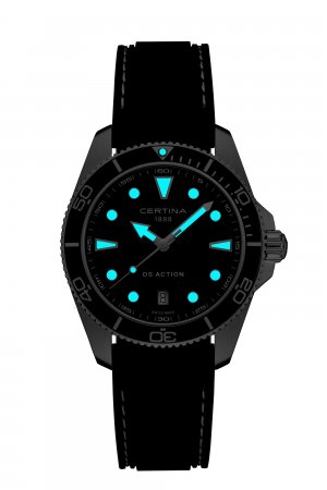 Certina DS Action 40mm quartz gummiband