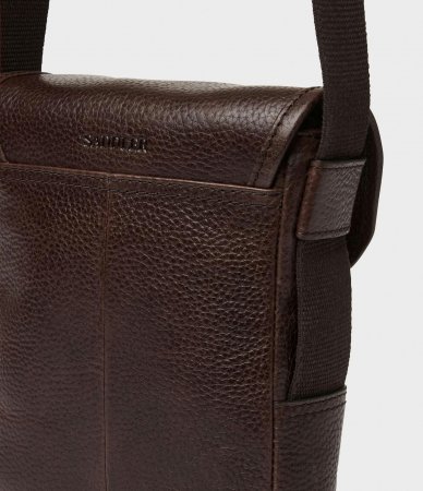 Saddler Kean messengerbag mörkbrun