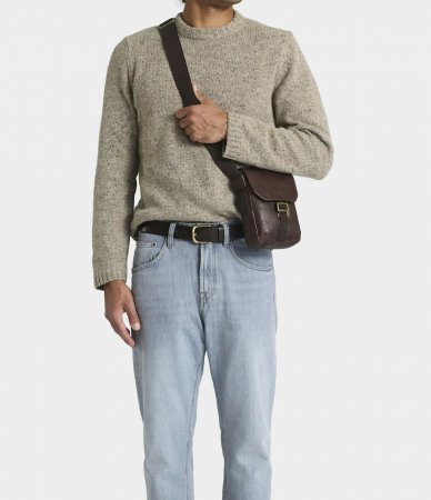 Saddler Kean messengerbag mörkbrun