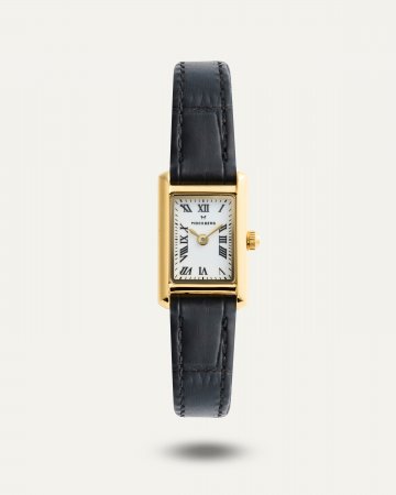 Mockberg Timeless Leather Petite Gold Watch