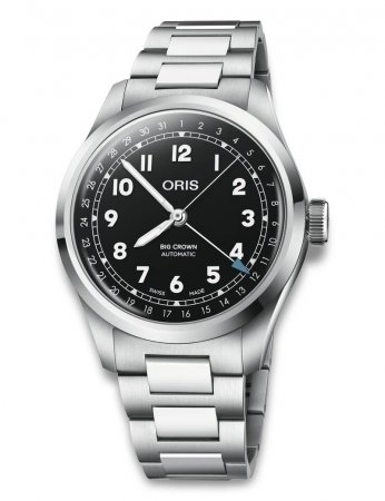 Oris big crown pointer date svart